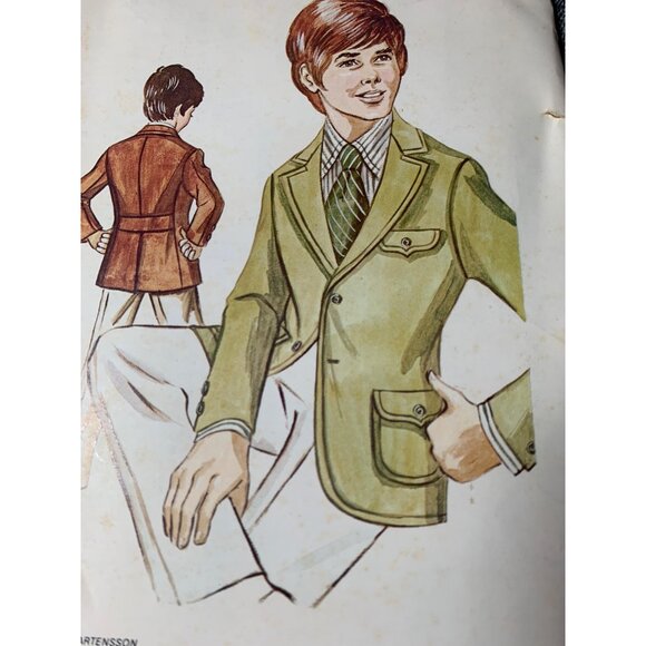 Kwik Sew Boys Junior Sport Coat Sewing Pattern Chest sz 26-30 369 - uncut - Picture 6 of 10